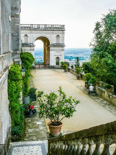 Hoher Dynamischer Bereich Hdr Alte Römische Gärten Der Villa Este — Stockfoto