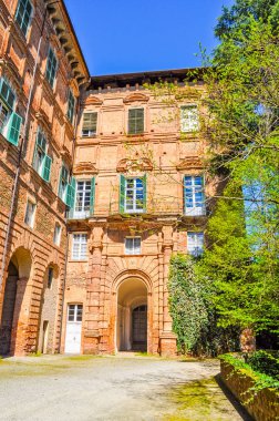 Yüksek dinamik aralık (Hdr) Castello Ducale di Aglie Kalesi, Elisa di Rivombrosa, Piedmont, İtalya