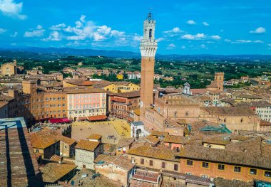 Yüksek dinamik aralık (Hdr) Piazza del Campo Meydanı Siena, İtalya