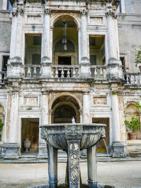 Yüksek dinamik aralık (Hdr) Antik Roma gardens Villa D este Tivoli Roma, İtalya