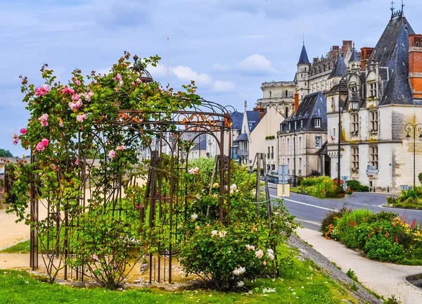 Alcance Dinâmico Hdr Vista Cidade Amboise Indre Loire Partida Vale — Fotografia de Stock