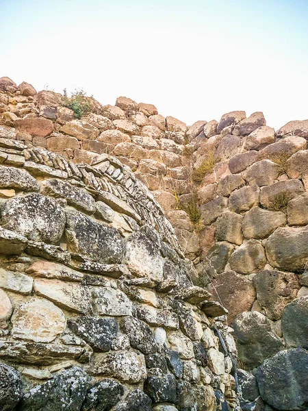 Hohe Dynamik Hdr Ruinen Eines Alten Sunuxi Nuraghe Megalithischen Gebäudes — Stockfoto