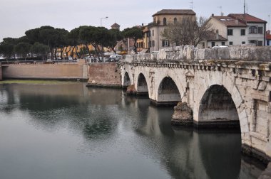 Ponte di Tiberio Rimini, İtalya Augustus Köprüsü (aka Tiberius köprü anlamına gelir)