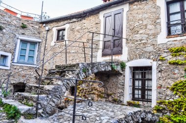 Yüksek dinamik aralık (Hdr) Genoa Caruggio dar sokaklar eski şehir