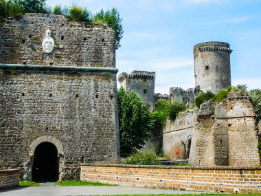Yüksek dinamik aralık (Hdr) Harabeleri Antik şehir Duvar sur Nepi, İtalya