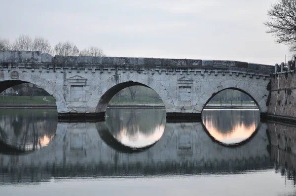 Ponte Tiberio Que Significa Puente Tiberio También Conocido Como Puente — Foto de Stock