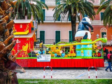 Loano, İtalya - Mart 2016 yaklaşık: Yüksek dinamik aralık (Hdr) karnaval kutlamaları Loano aka Carnevaloa