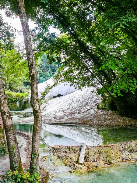 Hoog Dynamisch Bereik Hdr Fosso Bianco Bagni San Filippo Natuurlijke — Stockfoto