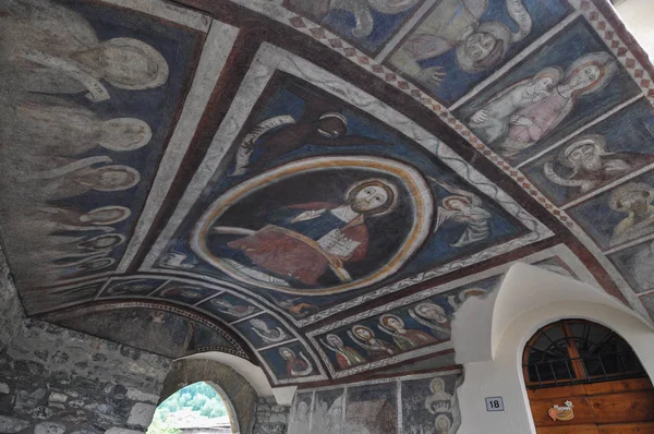 Fresco en la iglesia La Collegiata — Foto de Stock