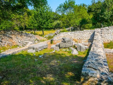 Omisalj Island Krk Hırvatistan için yüksek dinamik aralık (Hdr) Antik arkeolojik kalıntıları