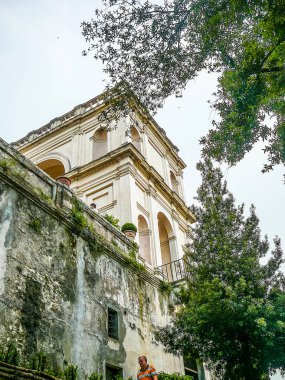 Yüksek dinamik aralık (Hdr) Antik Roma gardens Villa D este Tivoli Roma, İtalya