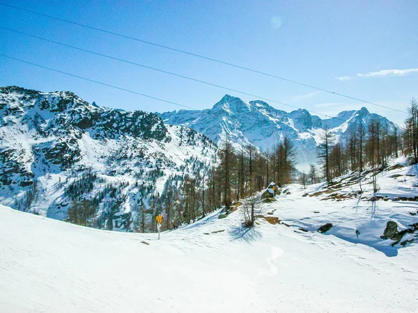 High Dynamic Range Hdr Piz Bernina Range Mountains Swiss Rethic — Stock Photo, Image