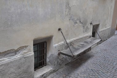 Bormio eski şehir merkezinin görünümü