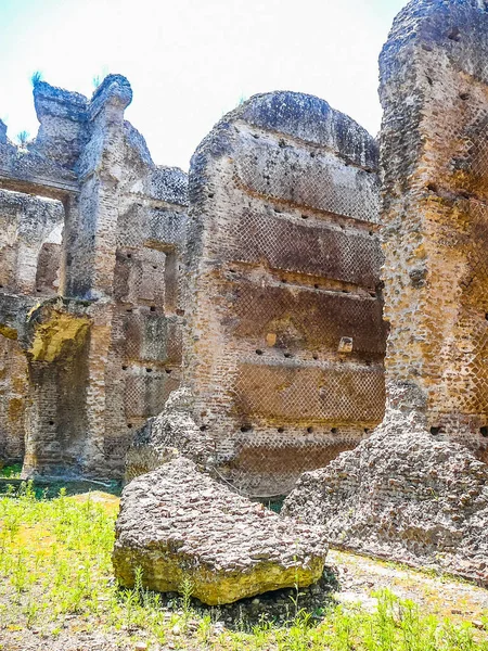 Высокий Динамический Диапазон Hdr Древнеримские Руины Виллы Адриано Риме Италия — стоковое фото