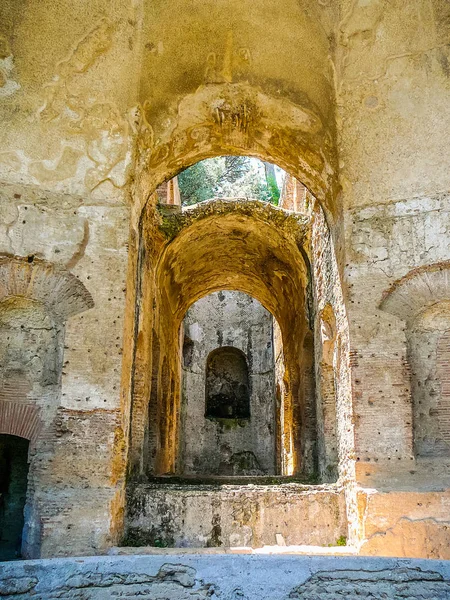 高ダイナミック レンジ Hdr ヴィラ アドリアーノ ヴィッラ ローマ イタリアでの意味の古代ローマ遺跡 — ストック写真