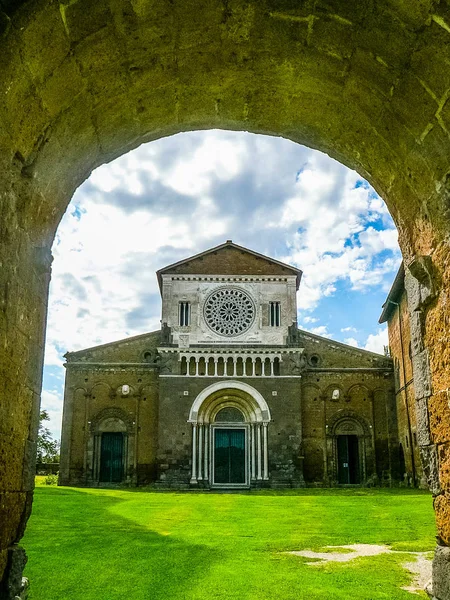 High Dynamic Range Hdr Kyrkan San Pietro Tuscania Italien — Stockfoto