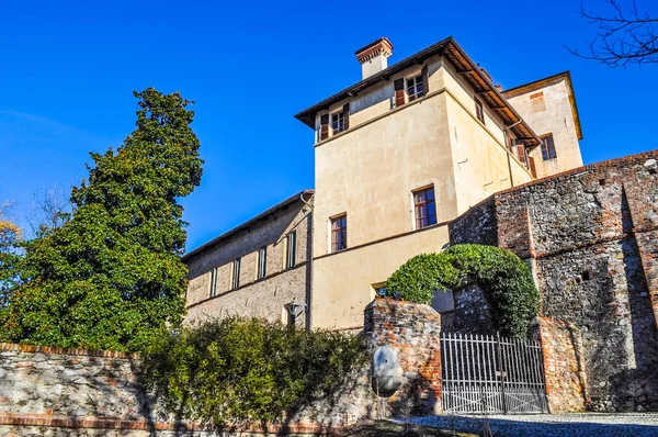 Stort Dynamiskt Omfång Hdr Castello Della Manta Slott Piemonte Italien — Stockfoto