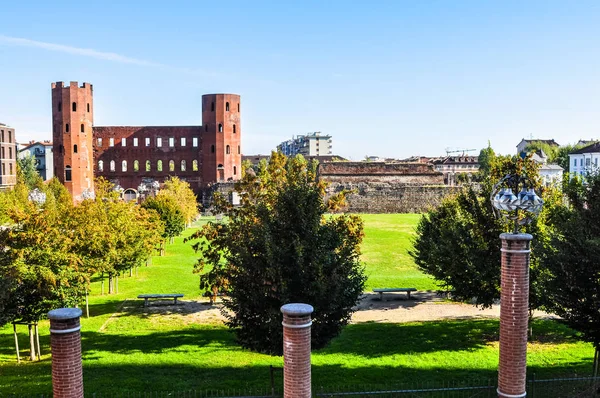 Vysokým Dynamickým Rozsahem Hdr Torri Palatine Starověké Římské Brány Města — Stock fotografie