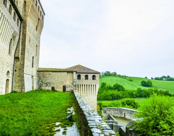 Castillo Torrechiara Alta Gama Dinámica Hdr Langhirano Parma Italia —  Fotos de Stock