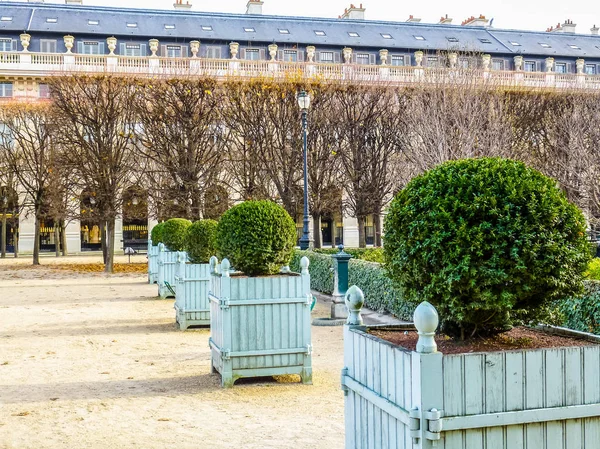Yüksek Dinamik Aralık Hdr Palais Royal Kraliyet Sarayı Bahçeleri Paris — Stok fotoğraf