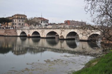 Ponte di Tiberio Rimini, İtalya Augustus Köprüsü (aka Tiberius köprü anlamına gelir)