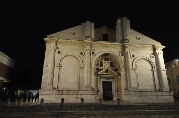 Tempio Malatestiano Que Significa Templo Malatesta Igreja Catedral Inacabada Nomeado — Fotografia de Stock