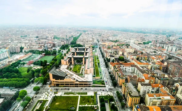 High dynamic range (HDR) Aerial view of the city of Turin, Italy