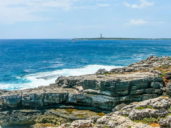 Plage Dynamique Élevée Hdr Vue Punta Prima Sur Île Minorque — Photo