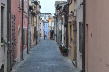 Rimini, İtalya için eski şehir merkezinin görünümü
