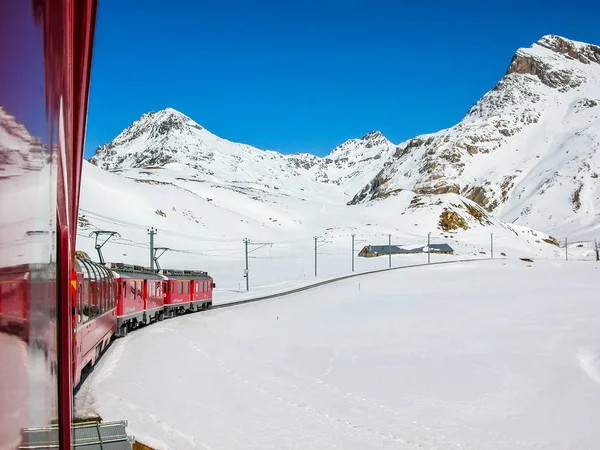 Высокий Динамический Диапазон Hdr Piz Bernina Range Mountains Swiss Rethic — стоковое фото