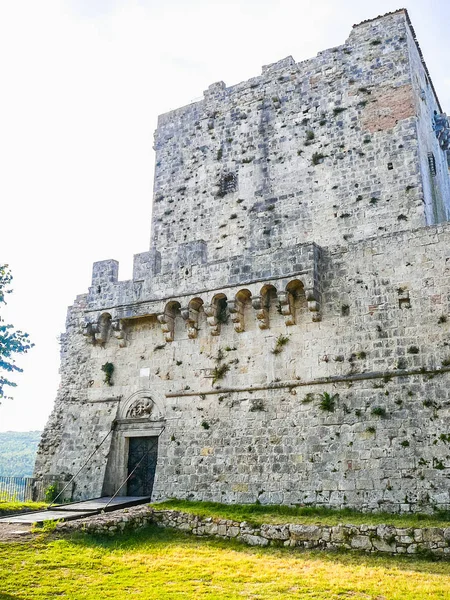 Alto Rango Dinámico Hdr Vista Del Castillo Sarteano Las Colinas — Foto de Stock