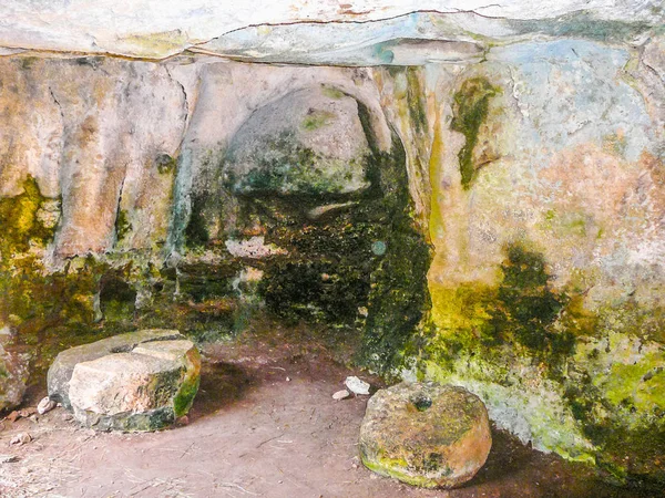 Yüksek Dinamik Aralık Hdr Antik Kalıntıları Torre Den Galmes Talayotic — Stok fotoğraf