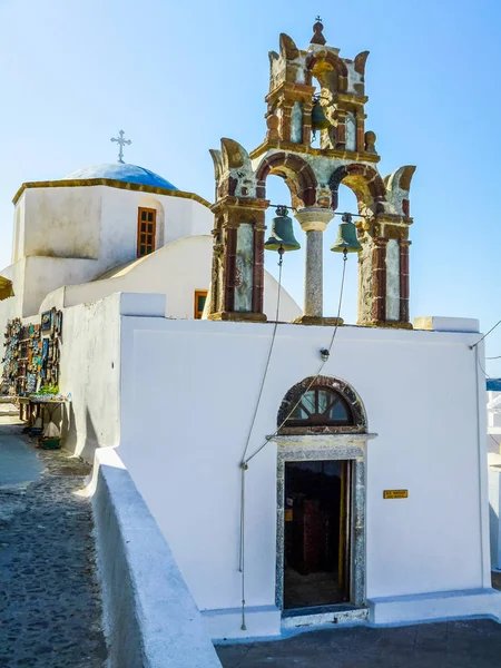 High Dynamic Range Hdr Pyrgos Island Group Santorini Greece — Stock Photo, Image