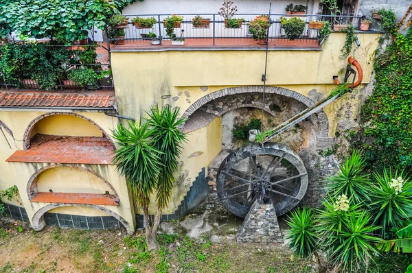 Hoher Dynamischer Bereich Hdr Ansicht Der Altstadt Von Toirano Italien — Stockfoto