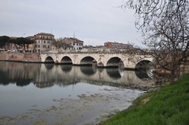 Ponte di Tiberio Rimini, İtalya Augustus Köprüsü (aka Tiberius köprü anlamına gelir)