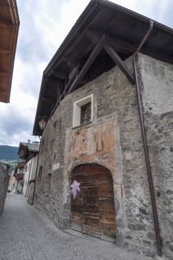 Bormio eski şehir merkezinin görünümü