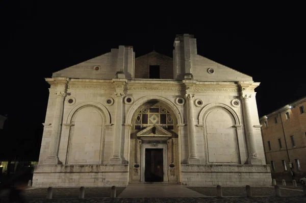 Tempio Malatestiano Que Significa Templo Malatesta Igreja Catedral Inacabada Nomeado — Fotografia de Stock