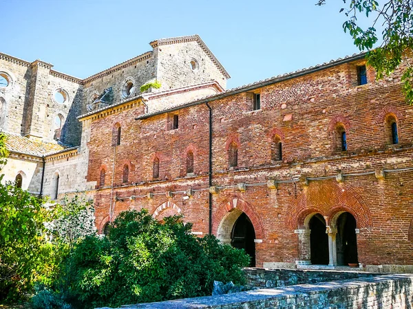 Yüksek dinamik aralık (Hdr) St Galgano Abbey (Abbazia di San Galgano), Tuscany, İtalya