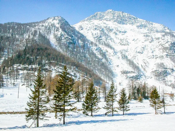 Alta Gama Dinâmica Hdr Piz Bernina Gama Montanhas Alpes Rethic — Fotografia de Stock