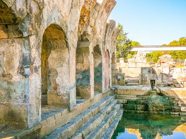 High Dynamic Range Hdr Ruins Terme Romane Meaning Roman Baths — Stock Photo, Image