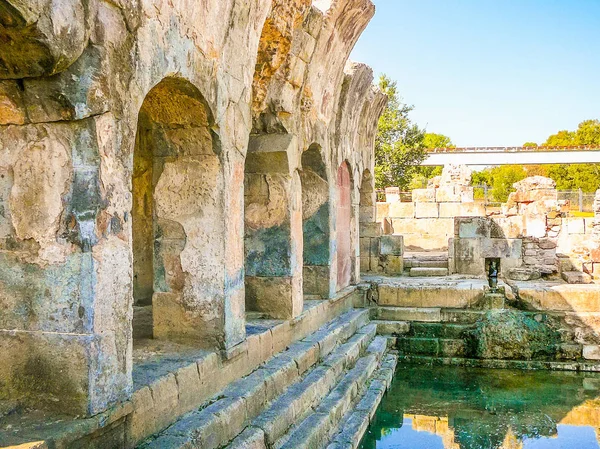 Yüksek dinamik aralık (Hdr) kalıntıları, Terme Fordongianus, İtalya Roma Hamamı anlam Romane