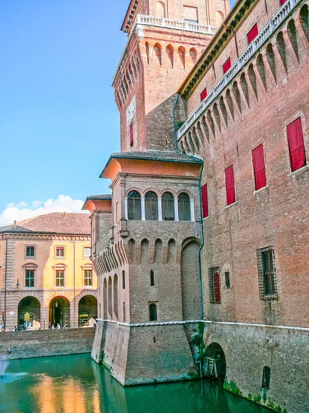 Zakres Wysokiej Dynamiki Hdr Ferrara City Hall Palazzo Comunale Emilia — Zdjęcie stockowe