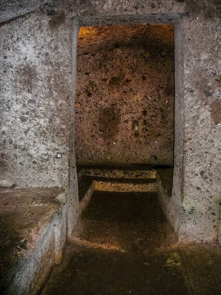 Hdr etruskische Nekropole der Banditaccia in cerveteri — Stockfoto