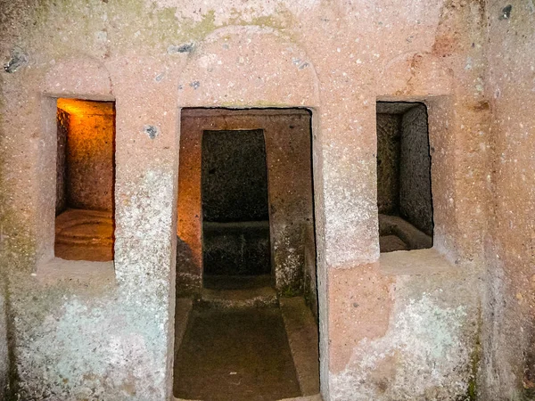 Cerveteri Italia Circa Junio 2016 Necrópolis Etrusca Alto Rango Dinámico — Foto de Stock