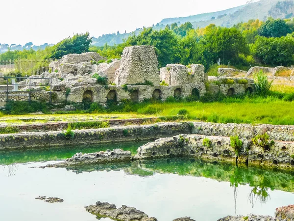 High Dynamic Range Hdr Ancient Roman Ruins Villa Tiberio Sperlonga — Stock Photo, Image