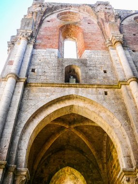 Yüksek dinamik aralık (Hdr) St Galgano Abbey (Abbazia di San Galgano), Tuscany, İtalya