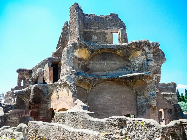 High Dynamic Range Hdr Ancient Roman Ruins Villa Adriano Meaning — Stock Photo, Image