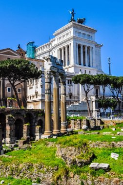 Yüksek dinamik aralık (Hdr) kalıntıları Roma, İtalya Roma Forumu (Foro Romano)