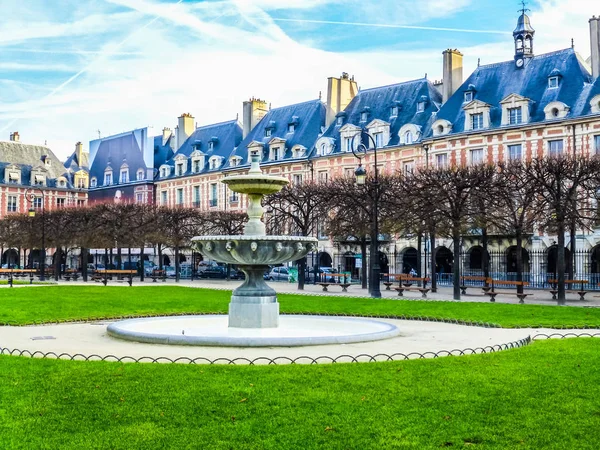 Stort Dynamiskt Omfång Hdr Place Des Vosges Torg Paris Frankrike — Stockfoto