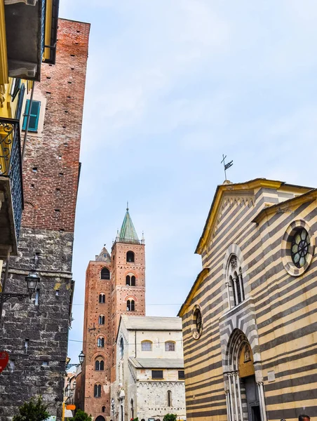 Hohe Dynamik Hdr Ansicht Der Stadt Albenga Genua Italien — Stockfoto